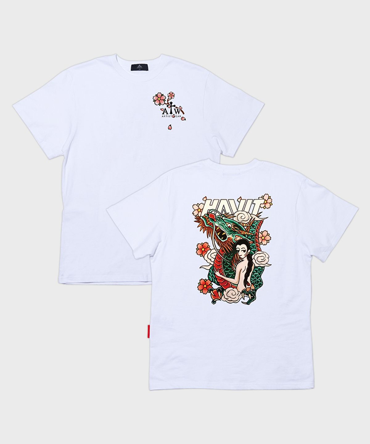 아티스트웨어(ARTISTWEAR) [ATW] 조선드래곤 반팔티_WH