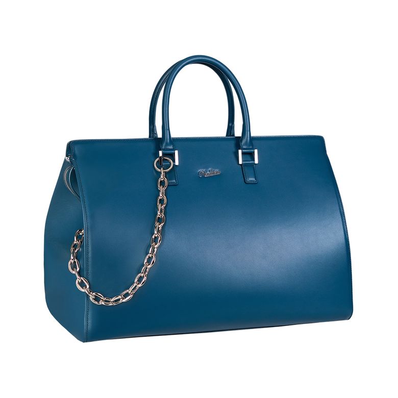 OCTAGON REAL LEATHER BOSTON BAG DARK GREEN