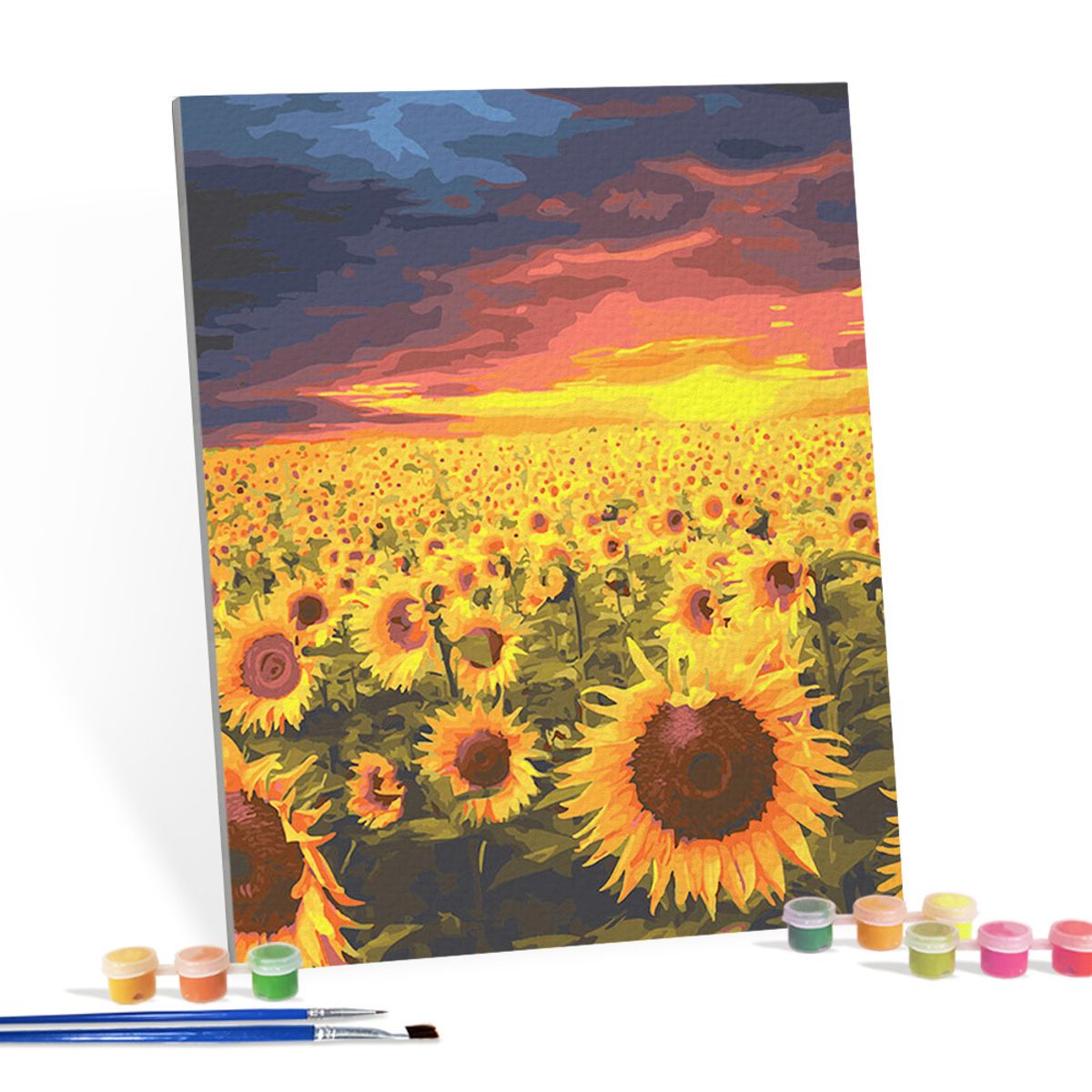 아이러브페인팅(ILOVEPAINTING) DIY캔버스형 그림그리기 40x50cm 노을진 해바라기 밭