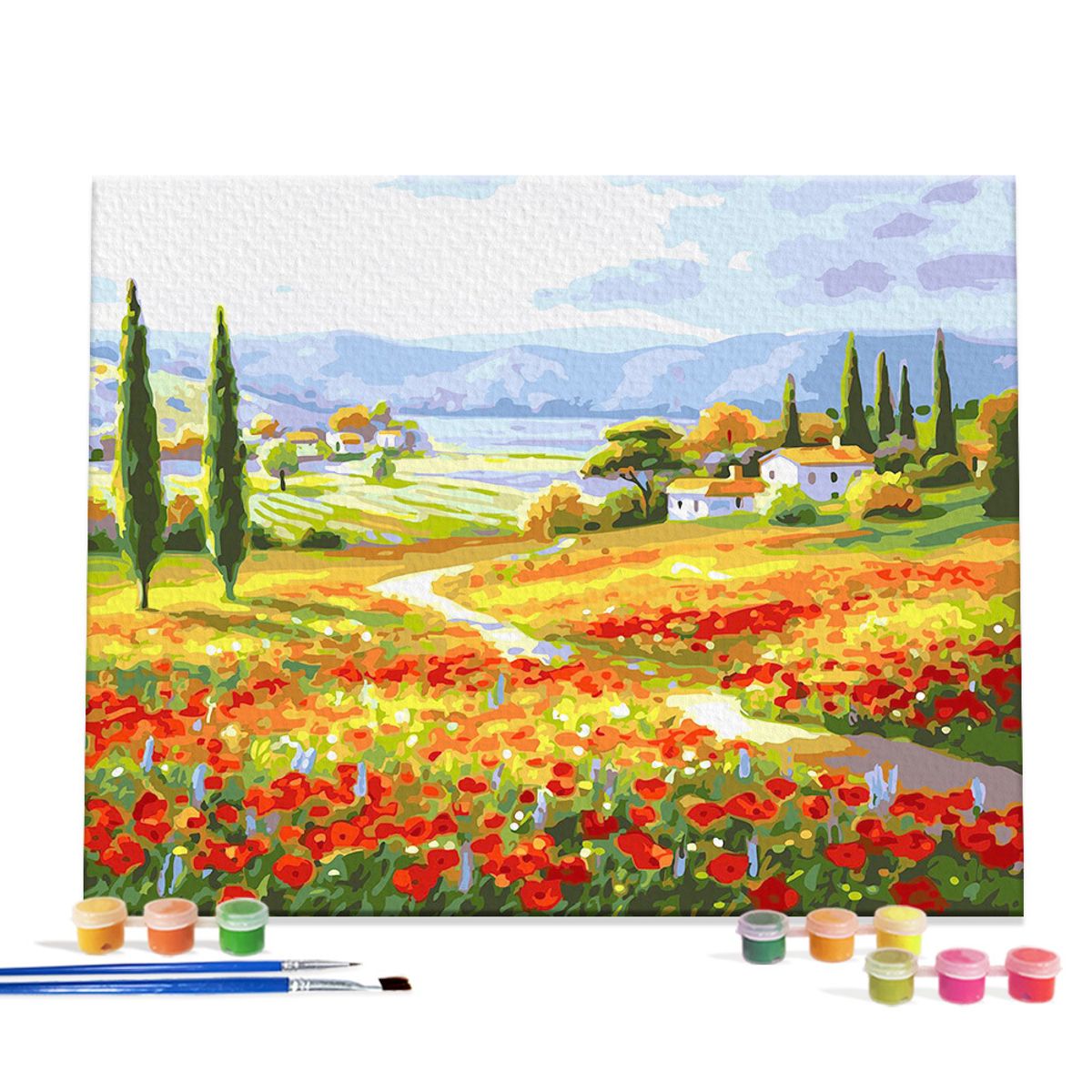 아이러브페인팅(ILOVEPAINTING) DIY캔버스형 그림그리기 40x50cm 양귀비 마을