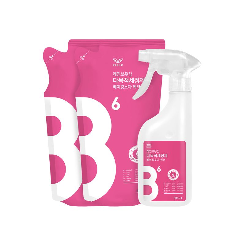 다목적세정제 베이킹소다 워터 500ml 리필 세트(리필x2)