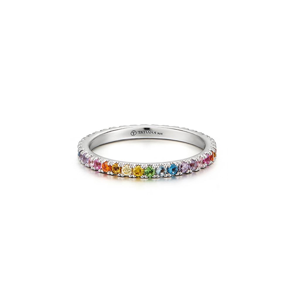 ☆TATIANA☆ Silver 925 Ripple Ring CR1839 MUSINSA | TATIANA [Silver 925] Rainbow Basic Simple Ring CR0495