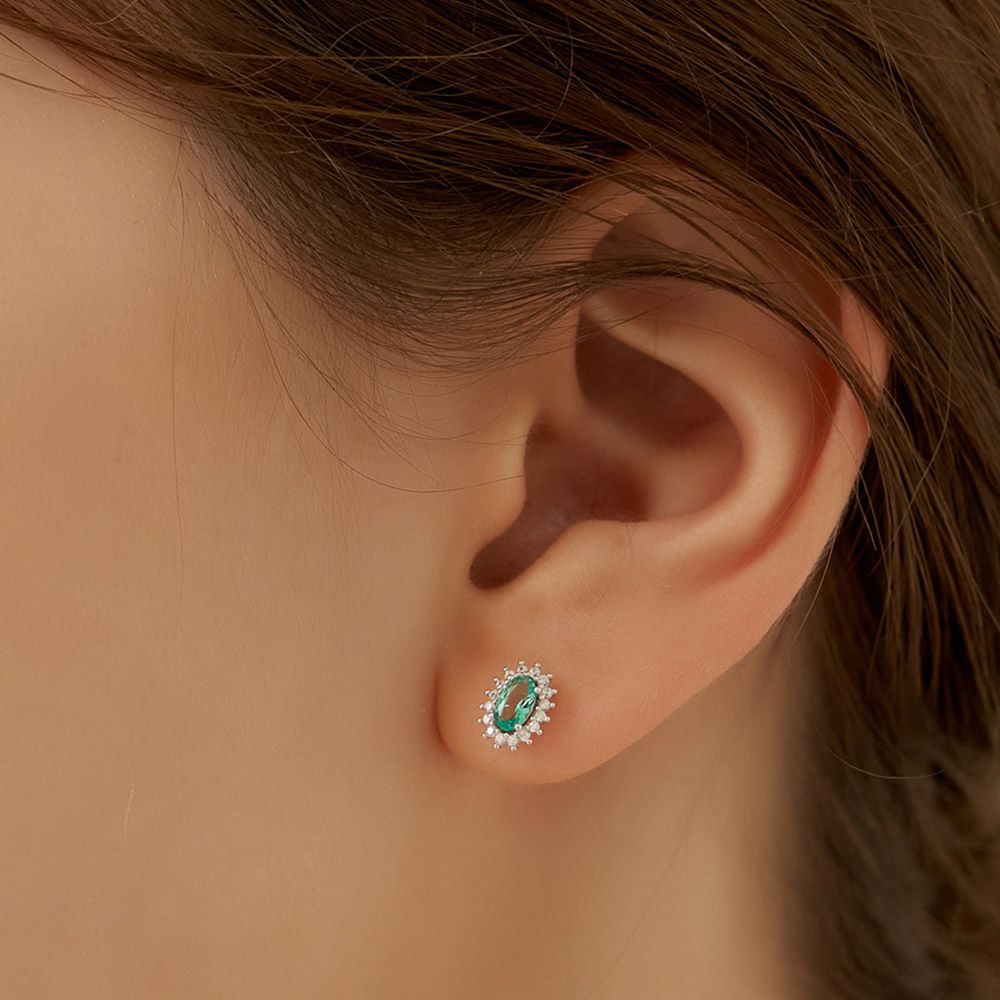 ☆TATIANA☆ Silver 925 Bright Princess Earrings EC1735 MUSINSA | TATIANA [Silver 925] Bright Princess Earrings EC1735