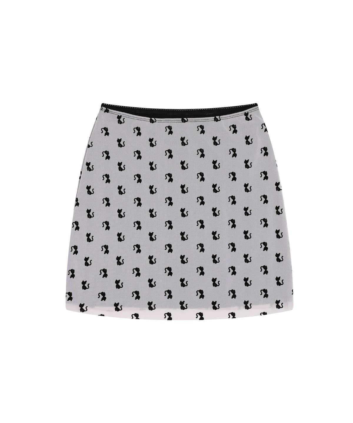 하이스쿨디스코(HIGH SCHOOL DISCO) Cats mesh skirt_Pink