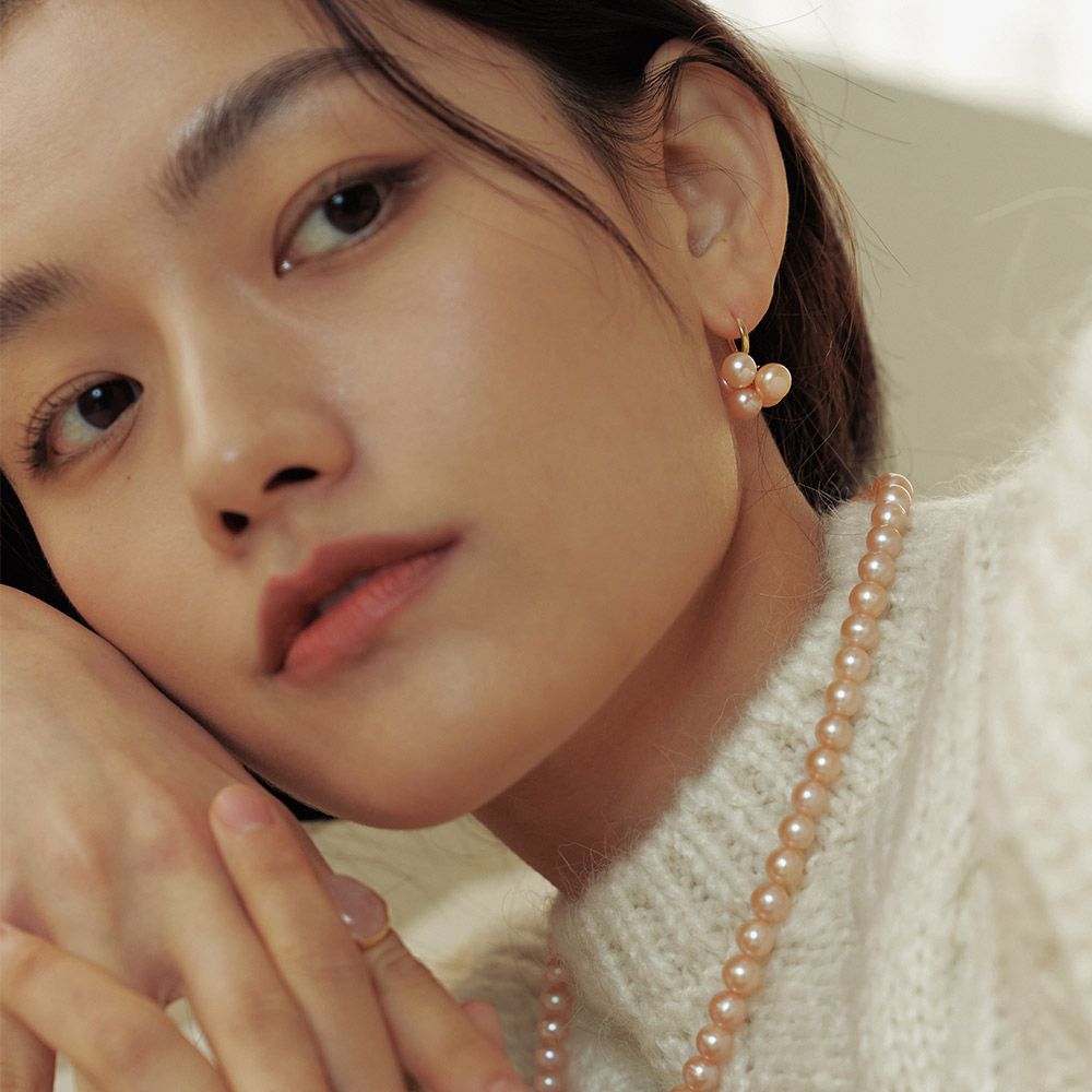 ☆TATIANA☆ Berry Button Pearl EarringsEC1768 MUSINSA | TATIANA Berry button pearl earrings_EC1768