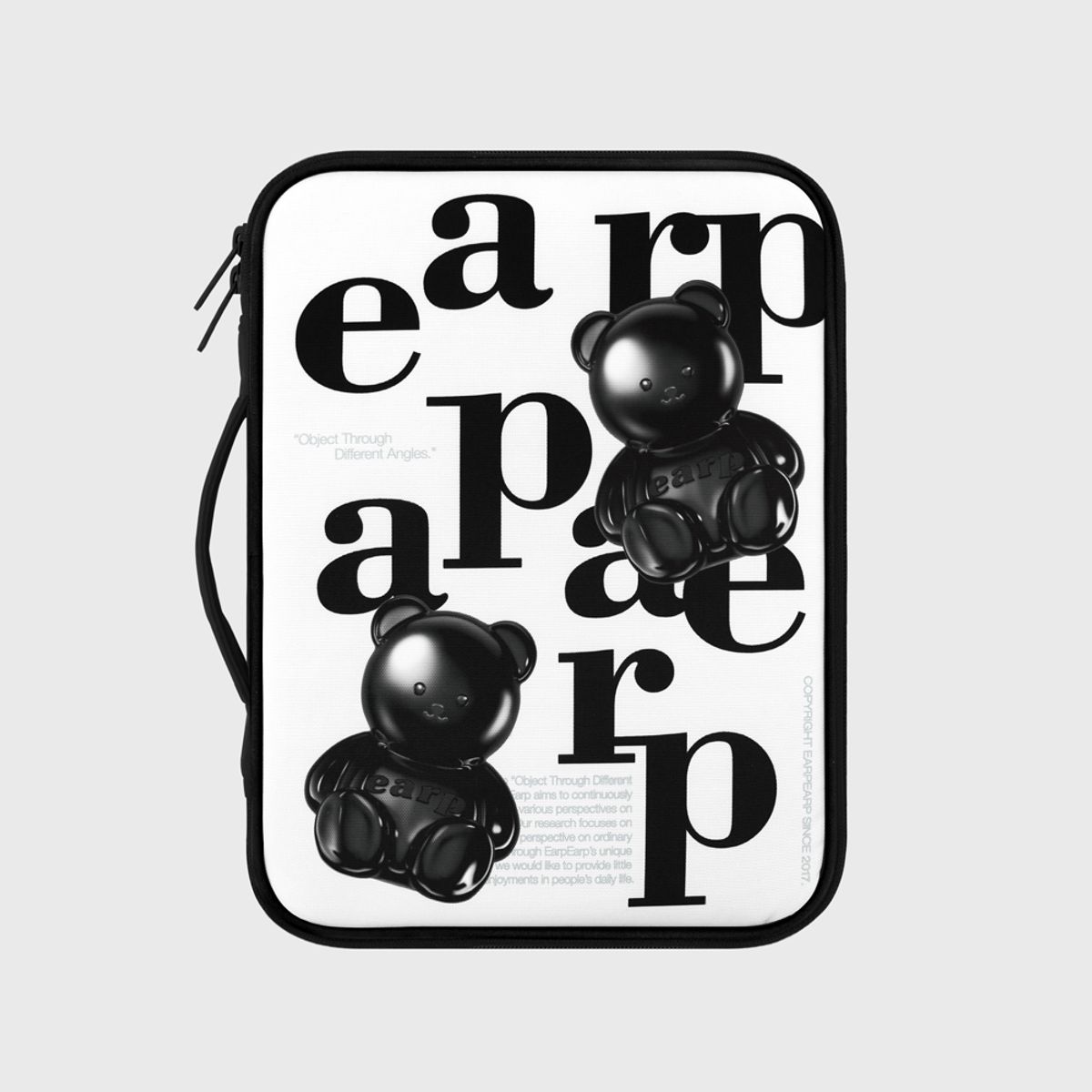 어프어프(EARPEARP) BLACK COVY OBJECT-WHITE(11인치 북파우치)