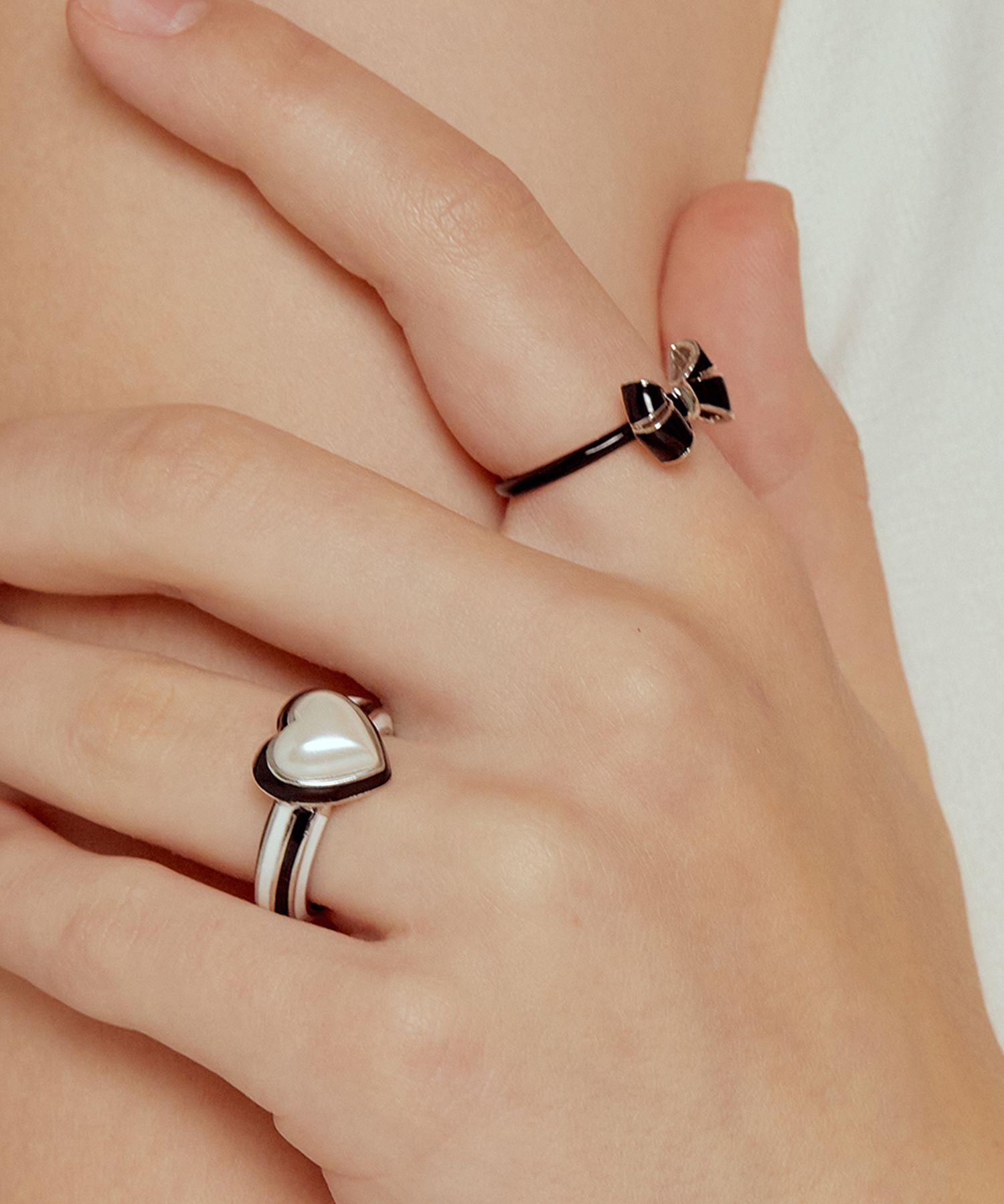 TATIANA☆[SET] Ribbon to Heart Ring MUSINSA | TATIANA (Set) Ribbon to Heart Ring SE0165