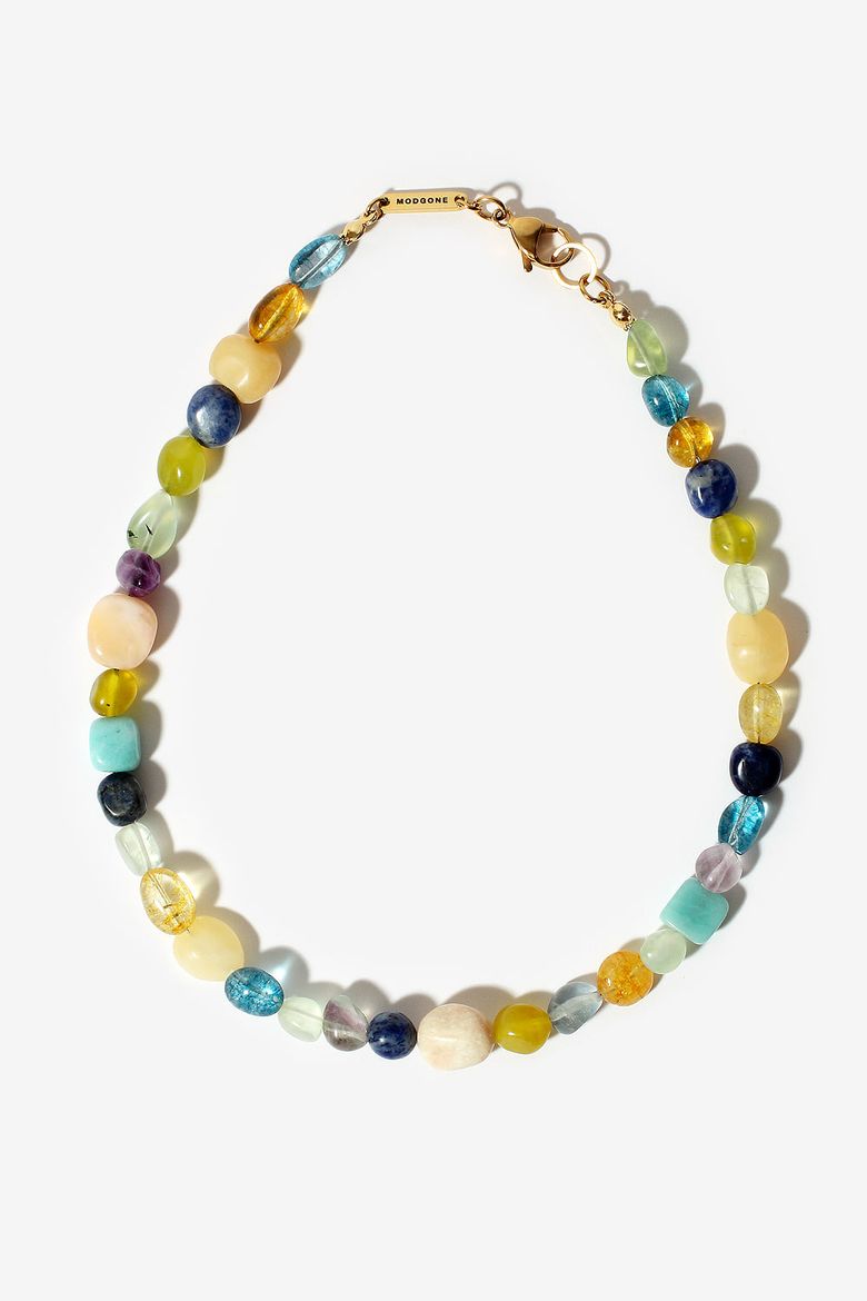 컬러플 조약돌 원석 목걸이 Colorful Pebbles stone necklace ​