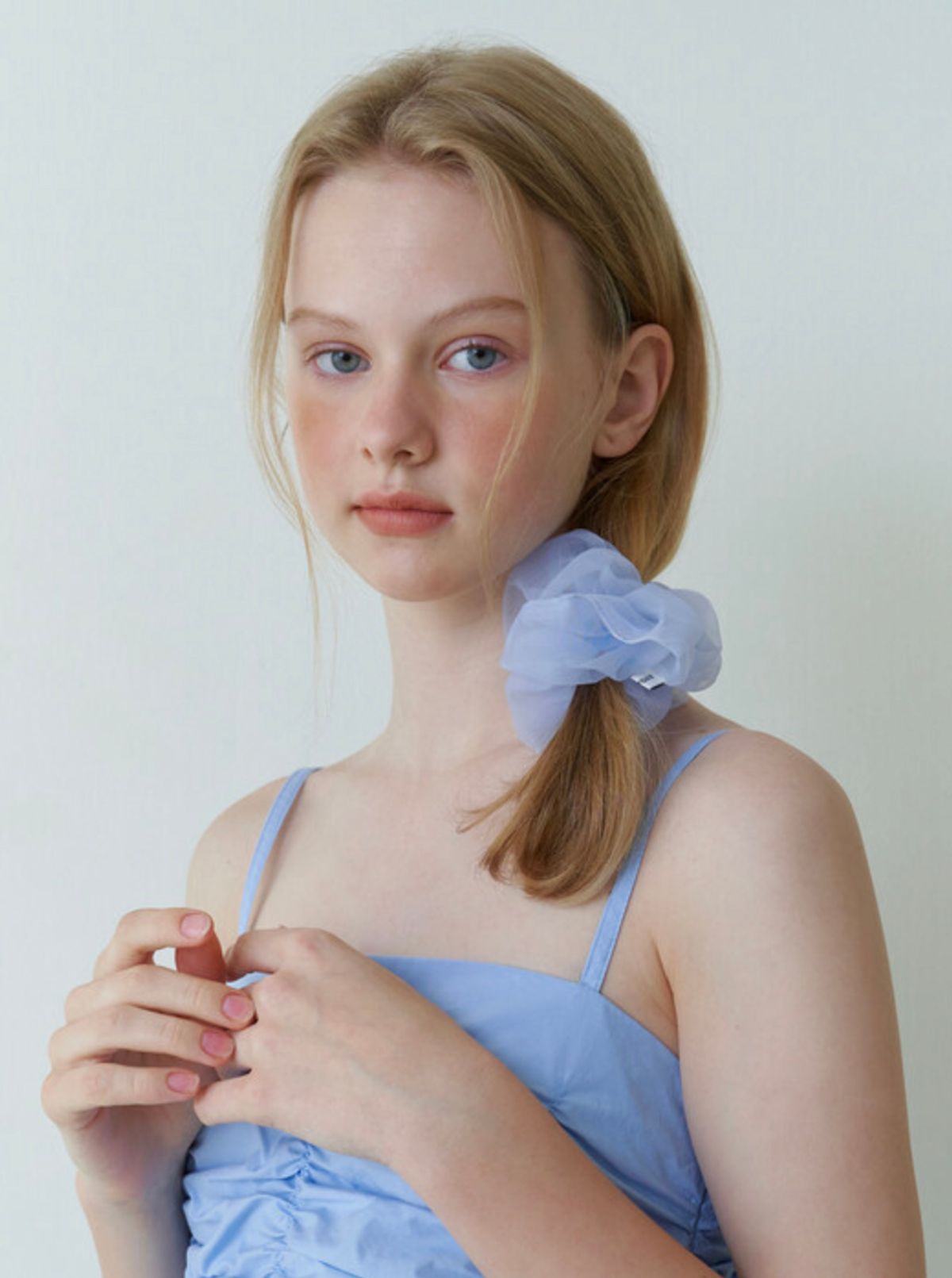 카인더베이비(KINDABABY) skyblue organdy scrunch