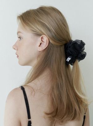 black organdy scrunch