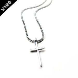 [남여공용] 써지컬스틸 십자가 마디체인 초커목걸이 / GHMN-332