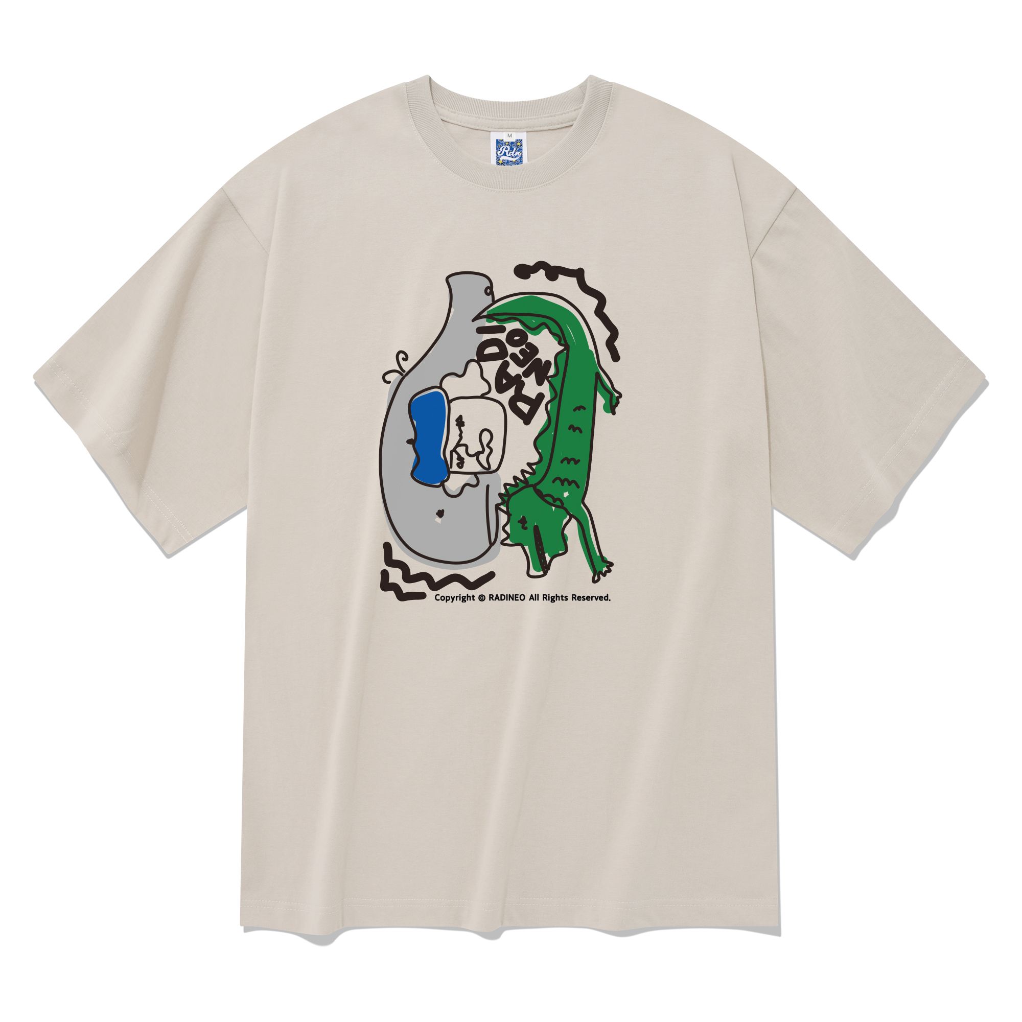 [RADINEO]★ 韓国人気★TRIO T-SHIRTS MUSINSA | RADINEO Trio Short-sleeved T-shirt Beige