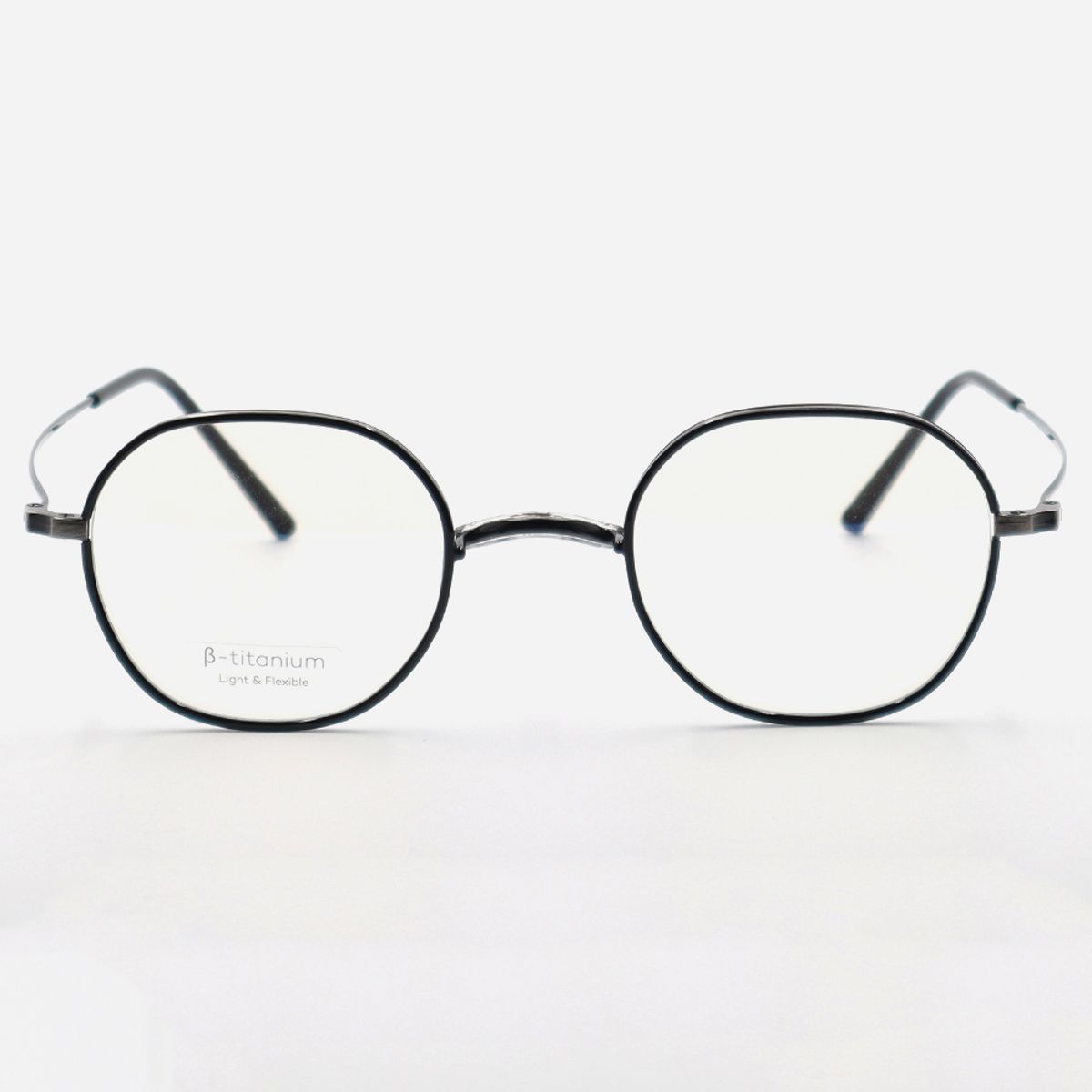 알로아이웨어(ALO EYEWEAR) [Nose Saddle] AL8205 0910M 노즈새들 티타늄 옥타곤 블랙/그레이 안경테