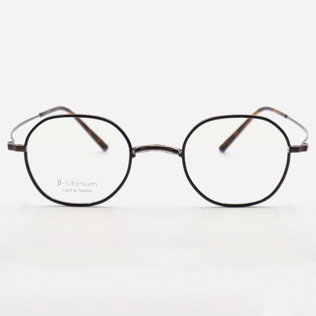 알로아이웨어(ALO EYEWEAR) [Nose Saddle] AL8205 1016M 노즈새들 티타늄 옥타곤 엔틱 브라운 안경테