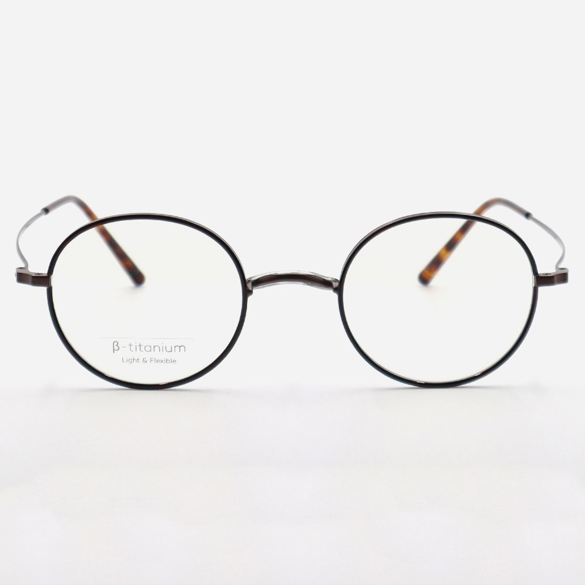 알로아이웨어(ALO EYEWEAR) [Nose Saddle] AL8206 1016M 노즈새들 티타늄 라운드 엔틱 브라운 안경테