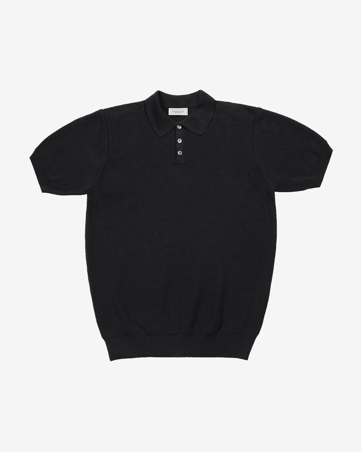솔티(SORTIE) Texture Summer Polo Knit (Black)