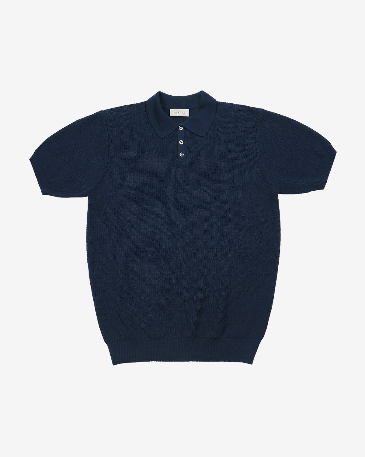 솔티(SORTIE) Texture Summer Polo Knit (Blue)