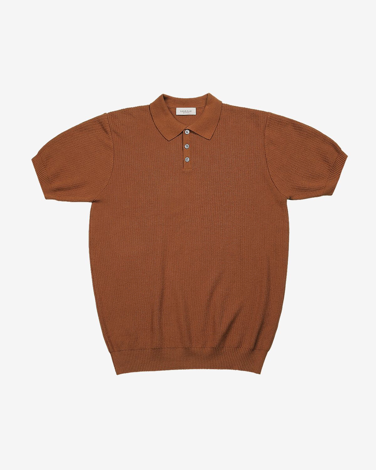 솔티(SORTIE) Texture Summer Polo Knit (Orange)