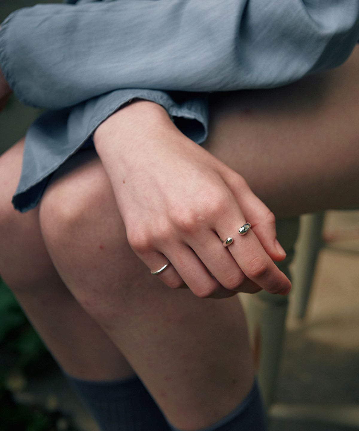 베흐트(VERTE) [925 silver] Cinq.silver.176 / epais ouvert ring