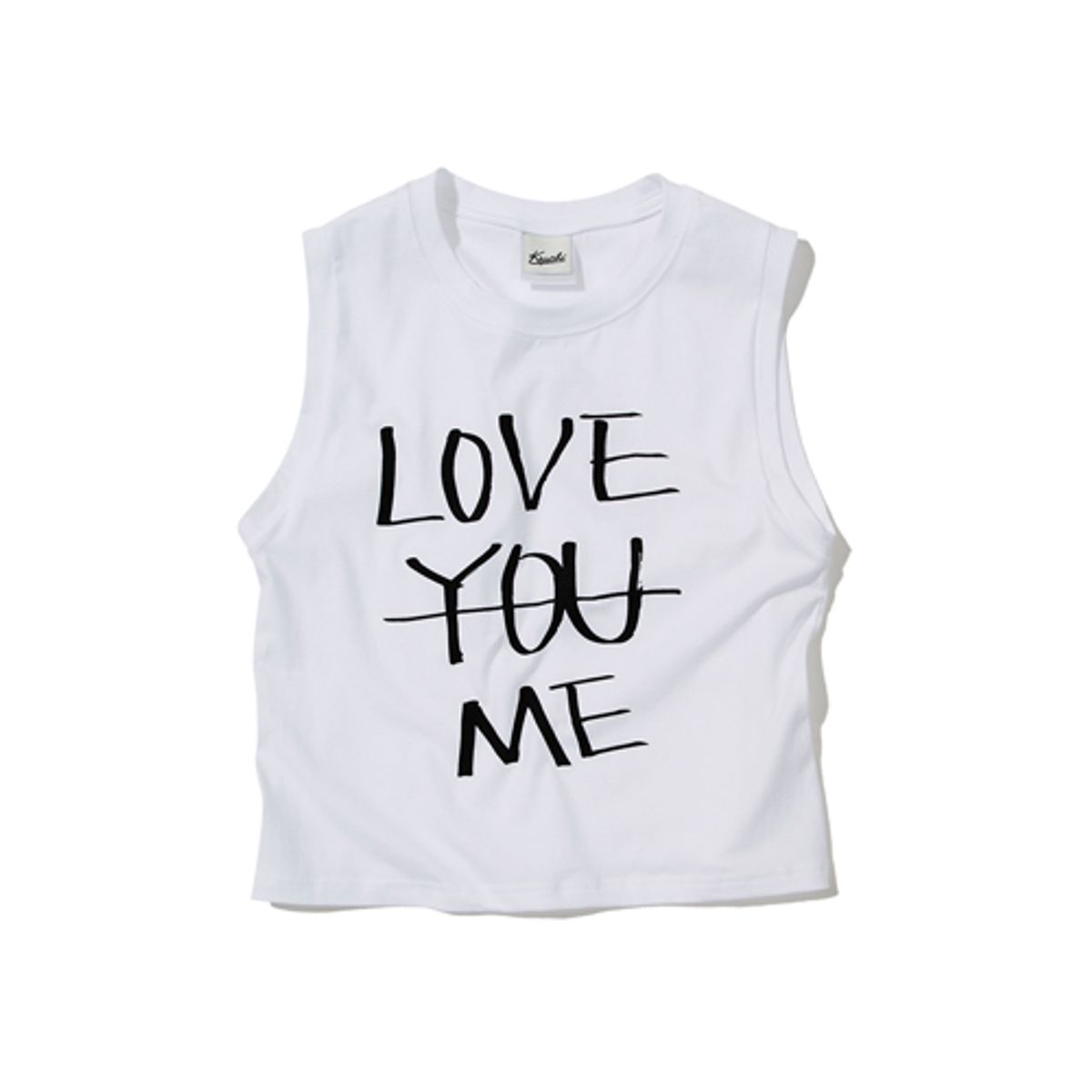 크루치(KRUCHI) LOVE ME CROP SLEEVELESS (WHITE)