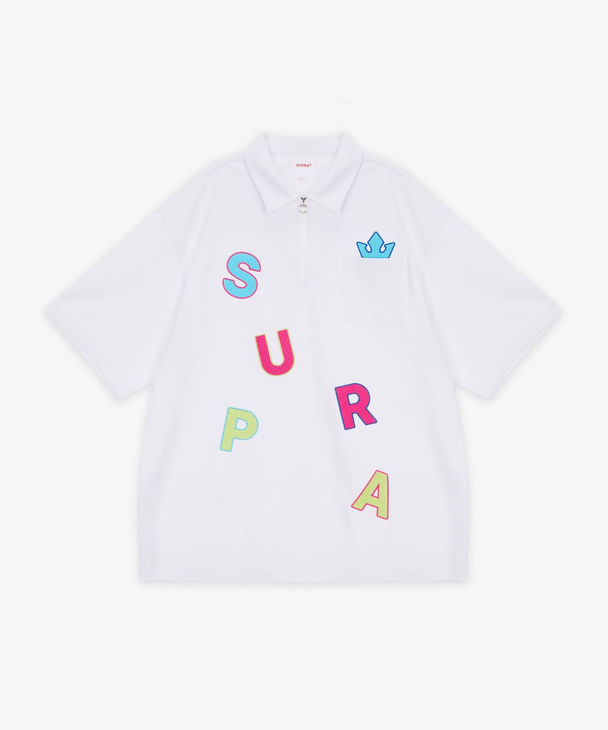 수프라(SUPRA) 로고 스펠 패치 폴로 티셔츠