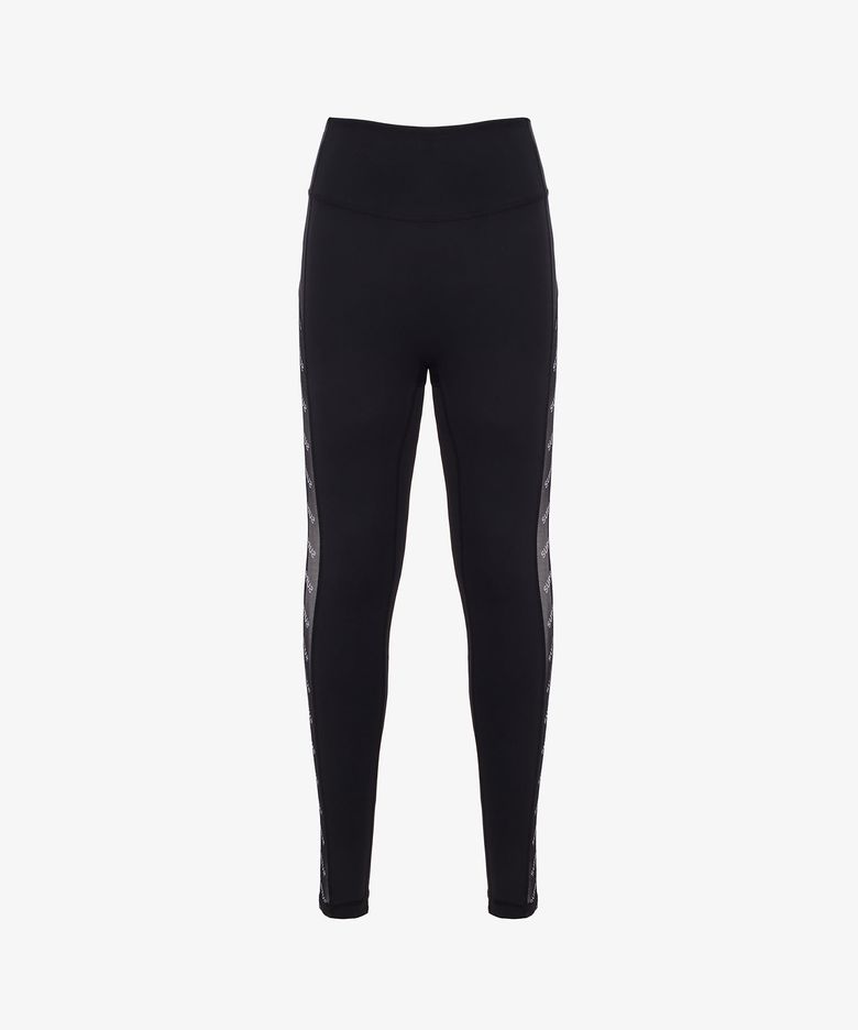 WOMENS SIDE MESH LEGGINGS BLACK