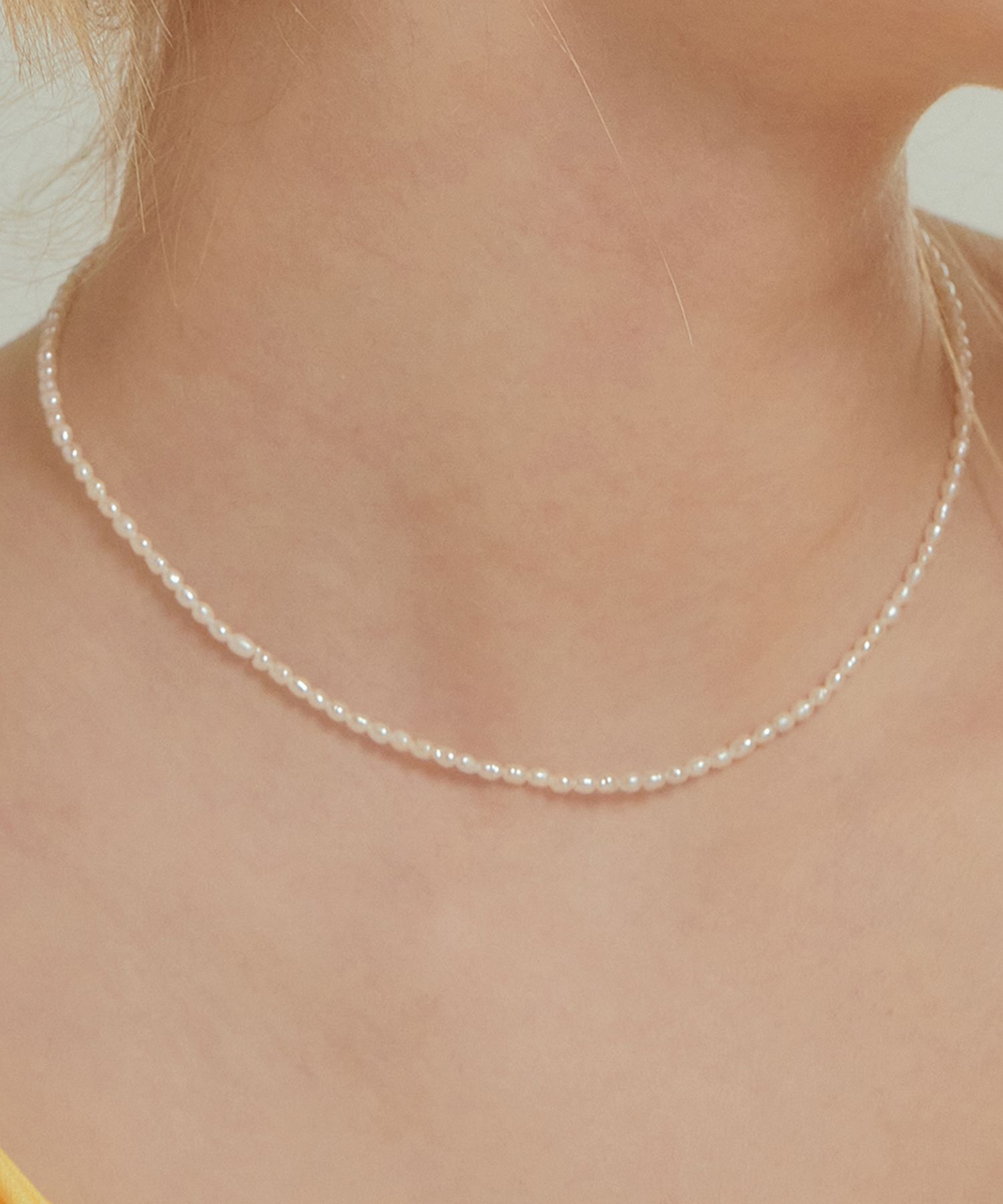 【TATIANA】Petit oval pearl necklace_NZ1099~パールネックレス TATIANA】Petit oval pearl necklace_NZ1099~パールネックレス
