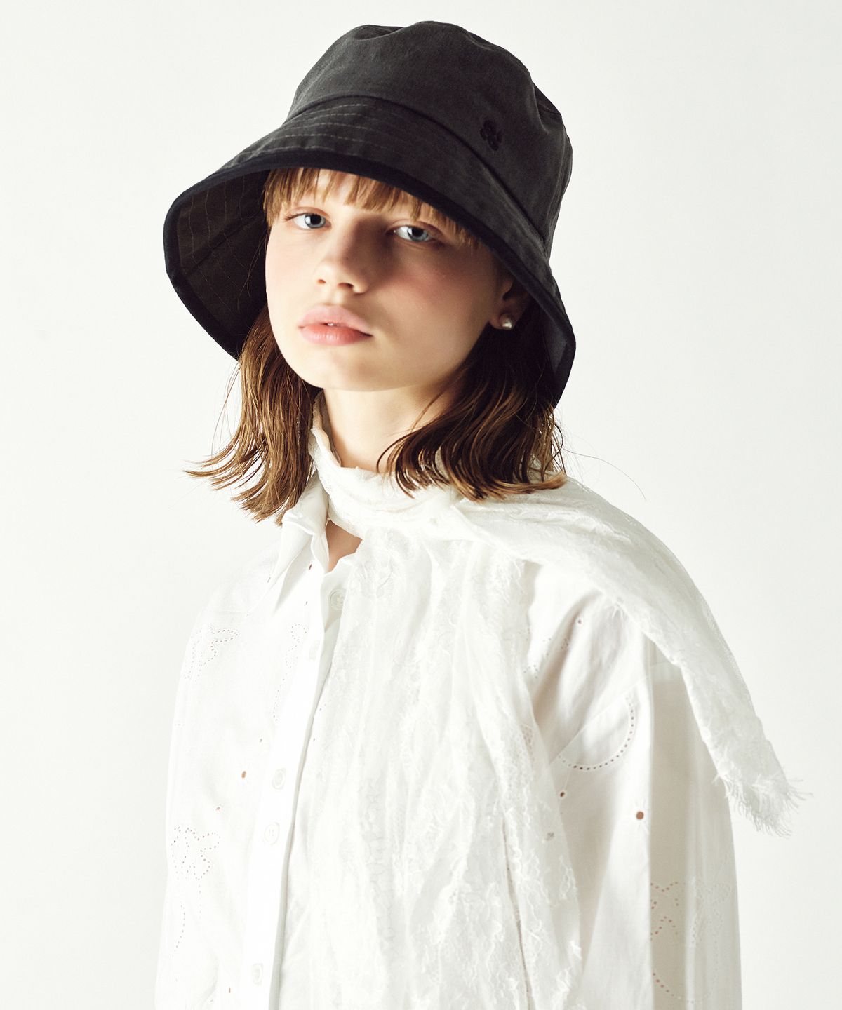 슬리피슬립(SLEEPYSLIP) [unisex]PIGMENT TRIM GREY BUCKET HAT
