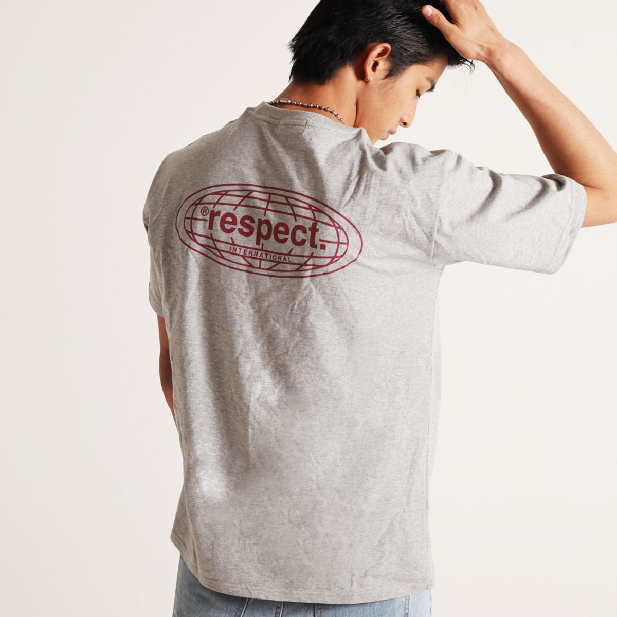 리스펙트(RESPECT) back logo tee (grey)