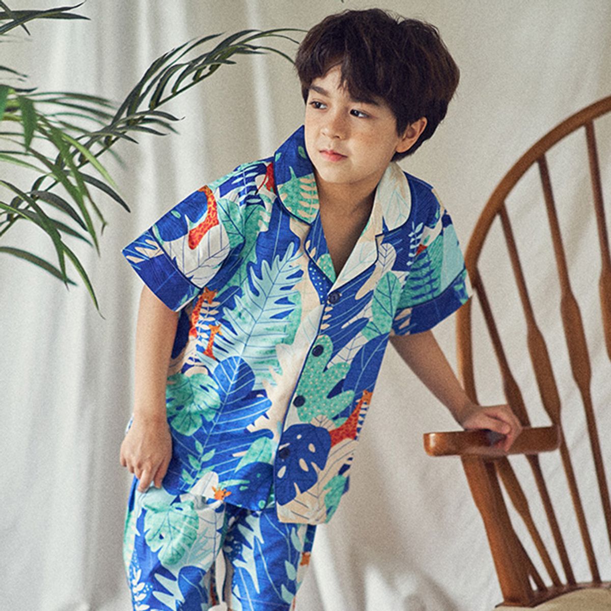 이루시다(IRUSIDA) [K] Pure cotton amazon set children pajamas