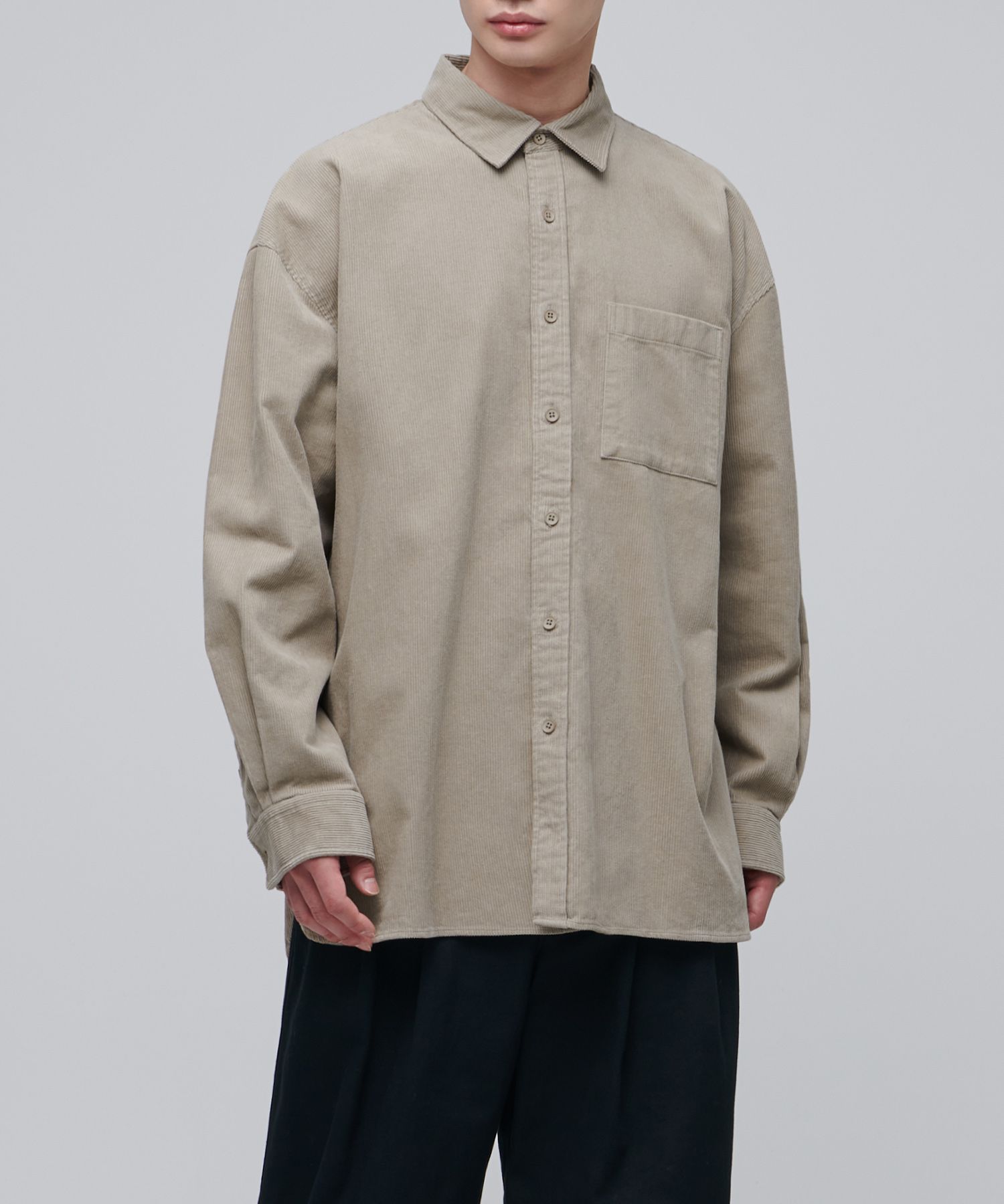★MUSINSA STANDARD★ Oversized corduroy shirt light beige MM MUSINSA | MUSINSA STANDARD Oversized Corduroy Shirt [Light