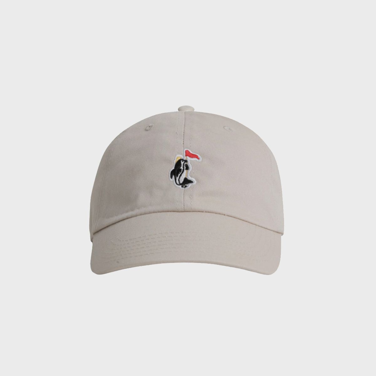 칠스포츠클럽(CHILL SPORTS CLUB) 돌핀클럽 6패널 볼캡 윗 볼마커 베이지
