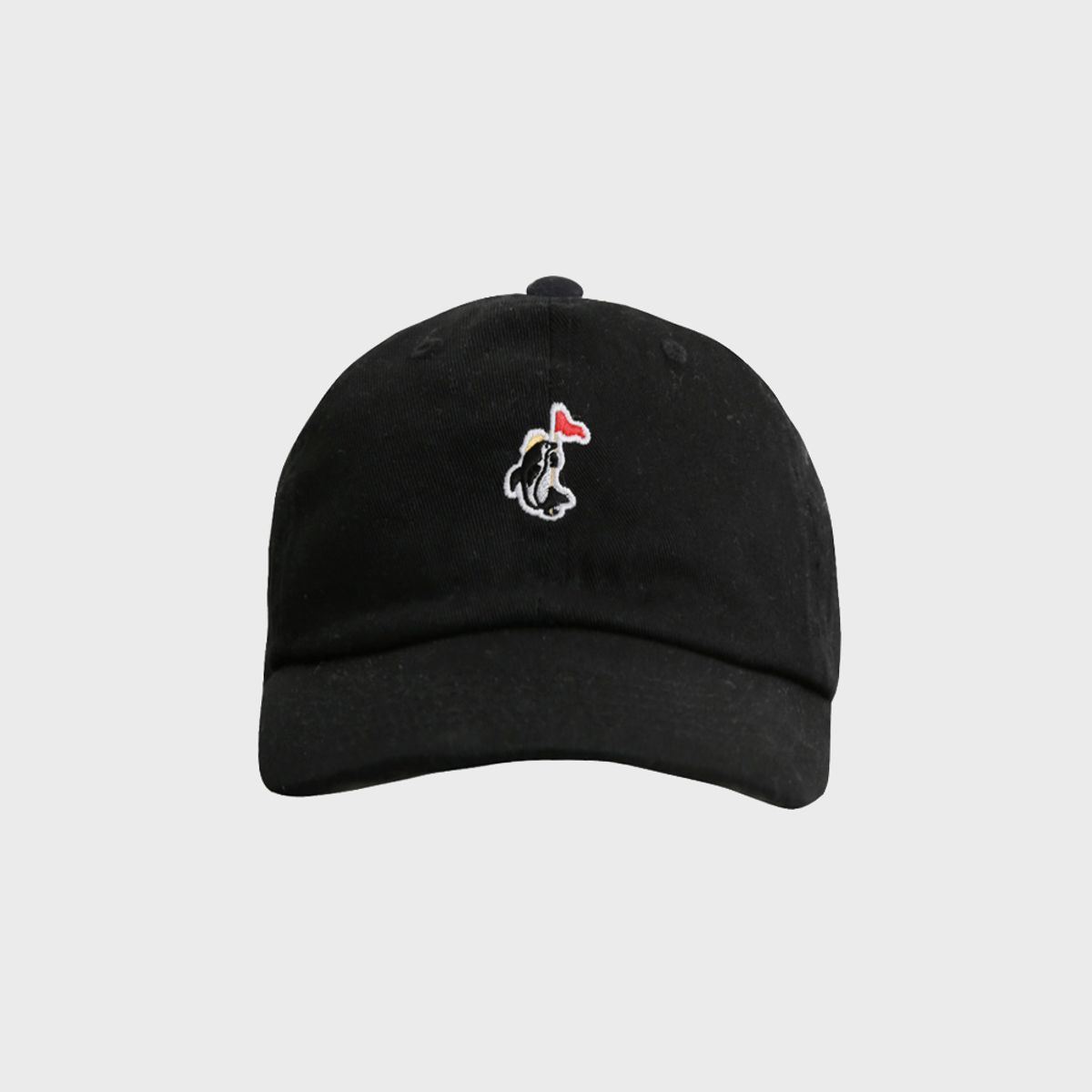 칠스포츠클럽(CHILL SPORTS CLUB) 돌핀클럽 6패널 볼캡 윗 볼마커  블랙