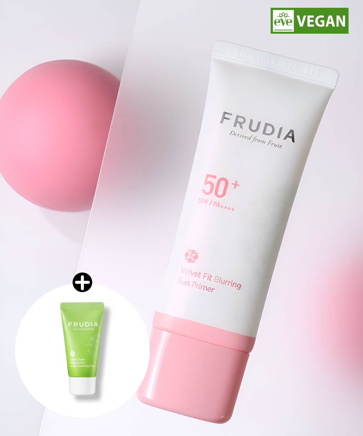 후르디아(FRUDIA) [깐달걀피부][2pack] 벨벳핏 모공 프라이머 선크림 40ml x 2ea (+ 미니폼 증정)