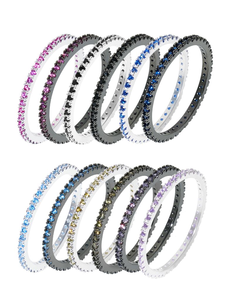 [S925] 1MM 테니스 반지 컬렉션_12color