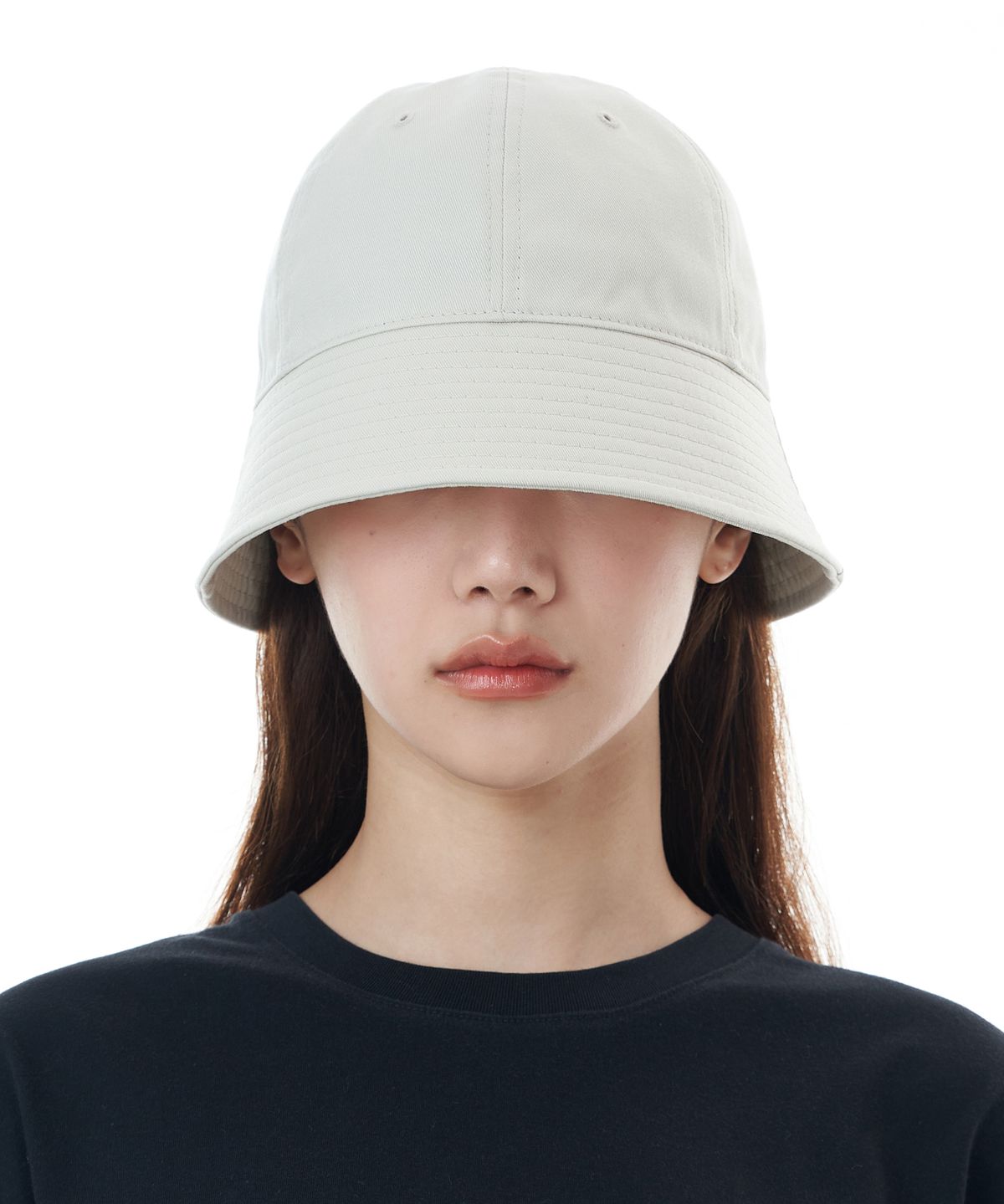 루오에스팩(LUOESPAC) 오버핏 라운드 버킷햇 (아이보리)