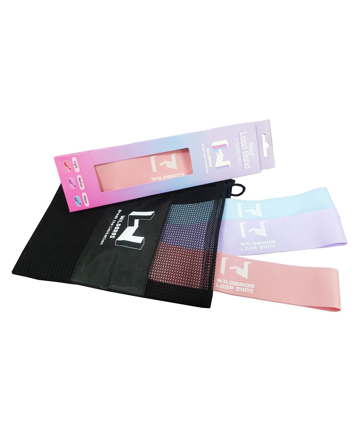 와일드브로스(WILDBROS) 홈트레이닝 하체 운동 루프밴드 3 Combo Pack