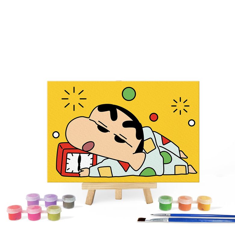 DIY미니이젤형 짱구 그림그리기 10x15cm 짱구네 아침