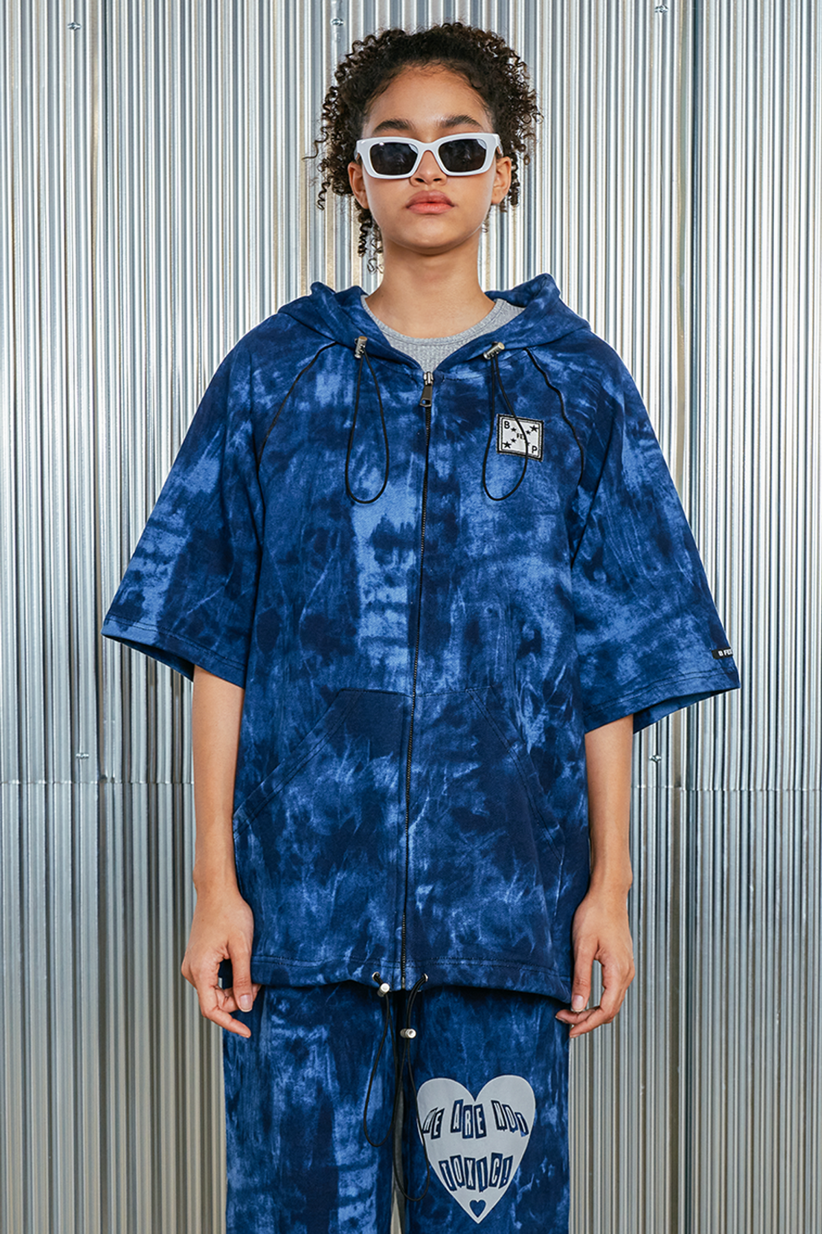 비피피(BFEEP) patch hood zipup_deep blue