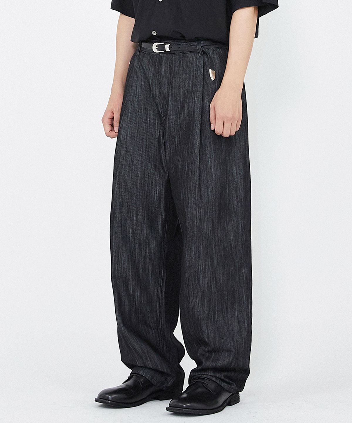 오더아카이브(ORDER ARCHIVE) One Pintuck wide 04 - Non fade rough black
