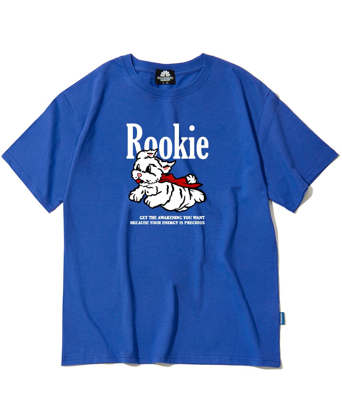 트립션(TRIPSHION) ROOKIE MALTESE GRAPHIC 티셔츠 - 블루