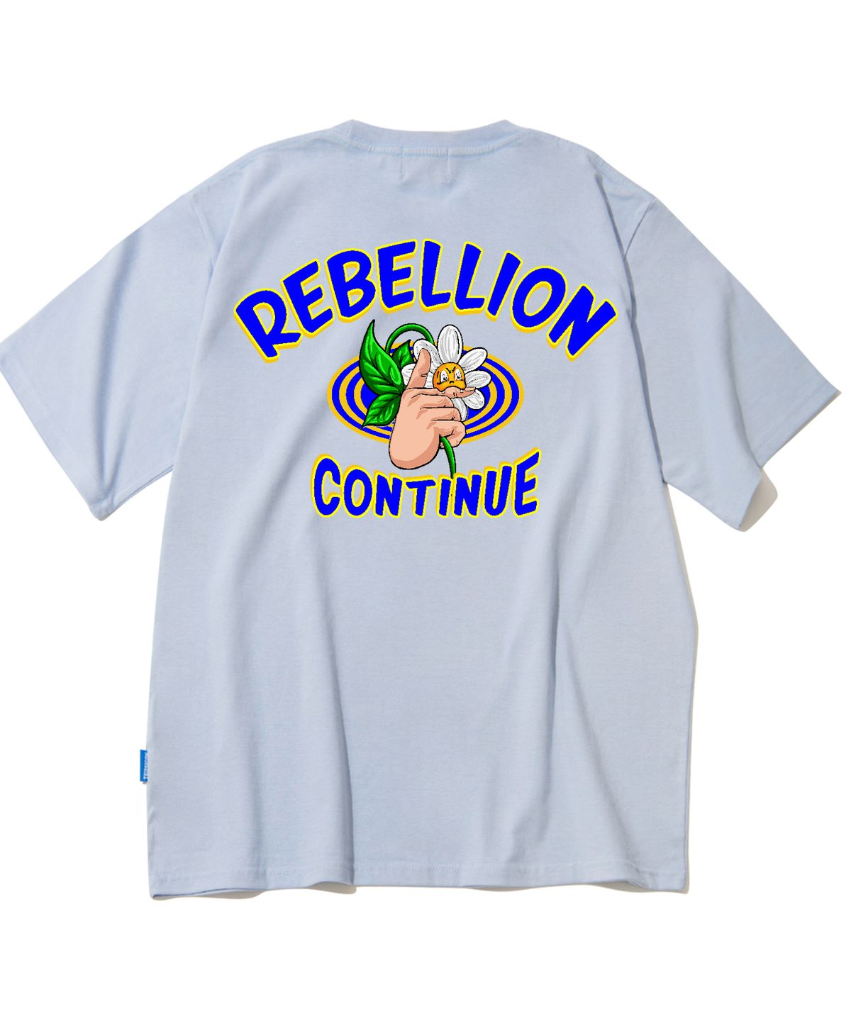 트립션(TRIPSHION) REBELLION FLOWER GRAPHIC 티셔츠 - 퍼플