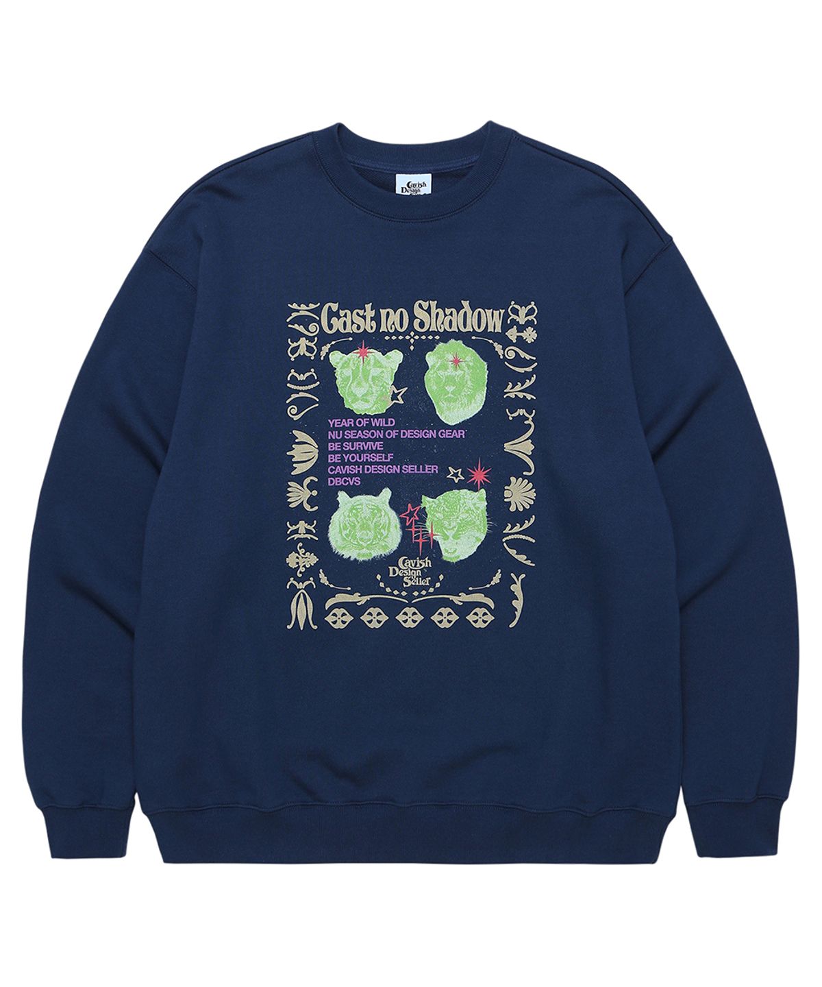 카비시(CAVISH) ANIMAL KINGDOM SWEATSHIRT NAVY(CV2CFUM463A)