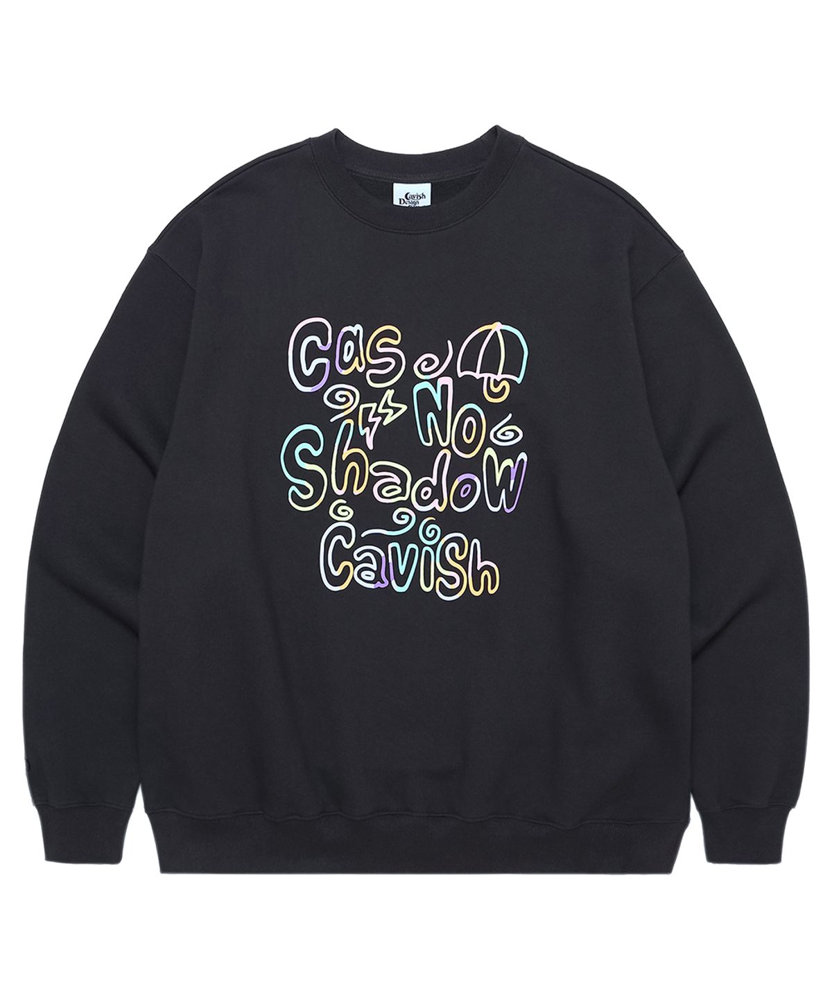 카비시(CAVISH) RAINBOW CRAYON SWEATSHIRT CHARCOAL(CV2CFUM466A)