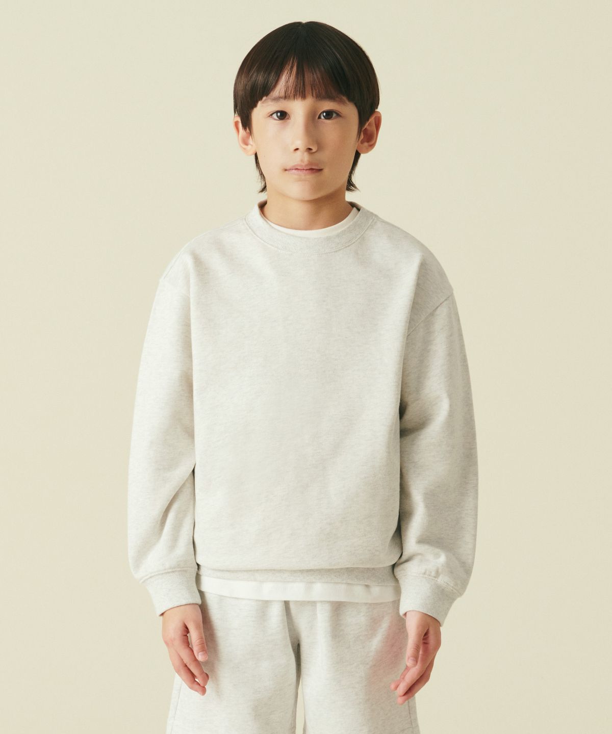 무신사 스탠다드 키즈(MUSINSA STANDARD KIDS) 오버사이즈 스웨트셔츠 [오트밀]