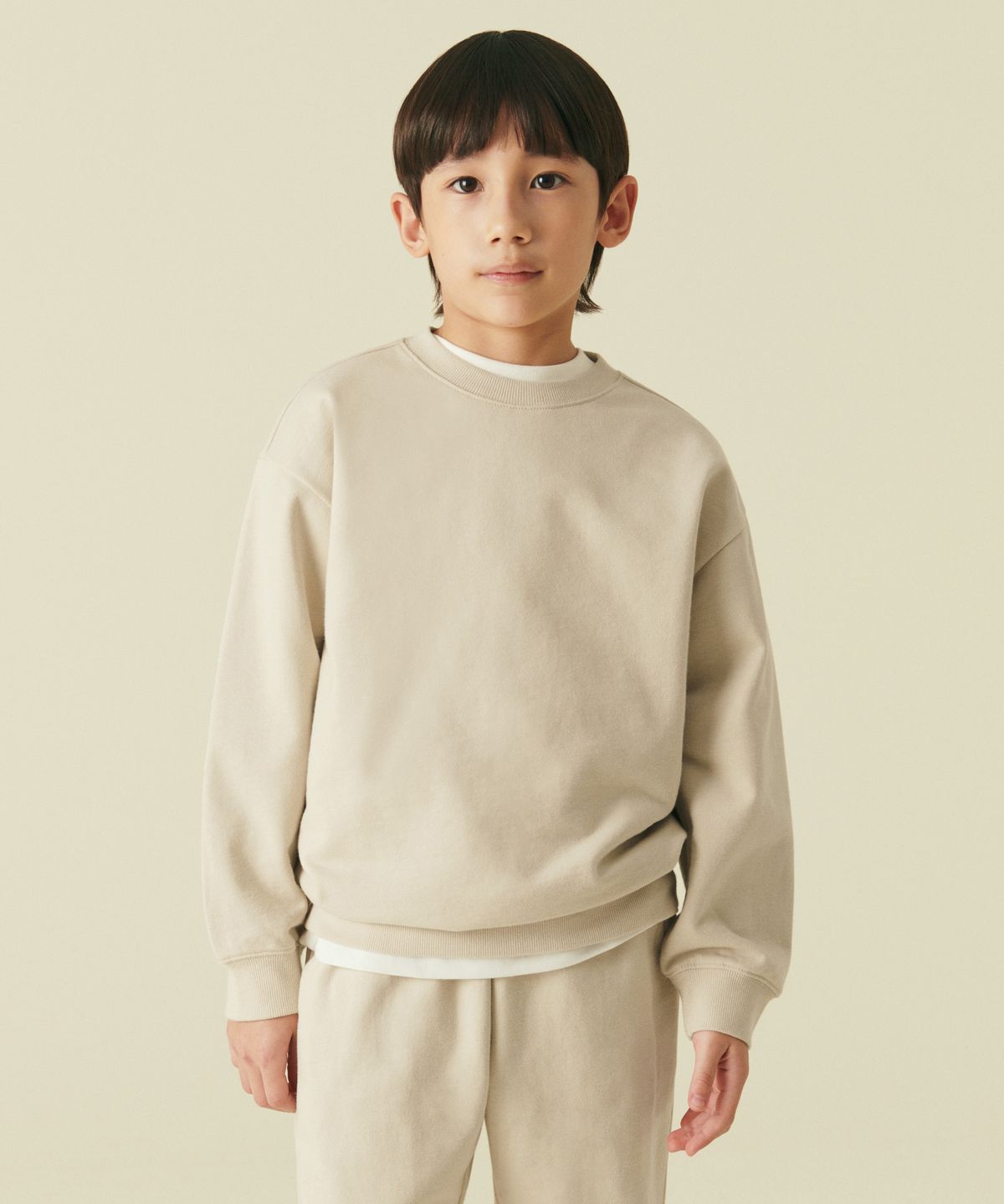 무신사 스탠다드 키즈(MUSINSA STANDARD KIDS) 오버사이즈 스웨트셔츠 [샌드]