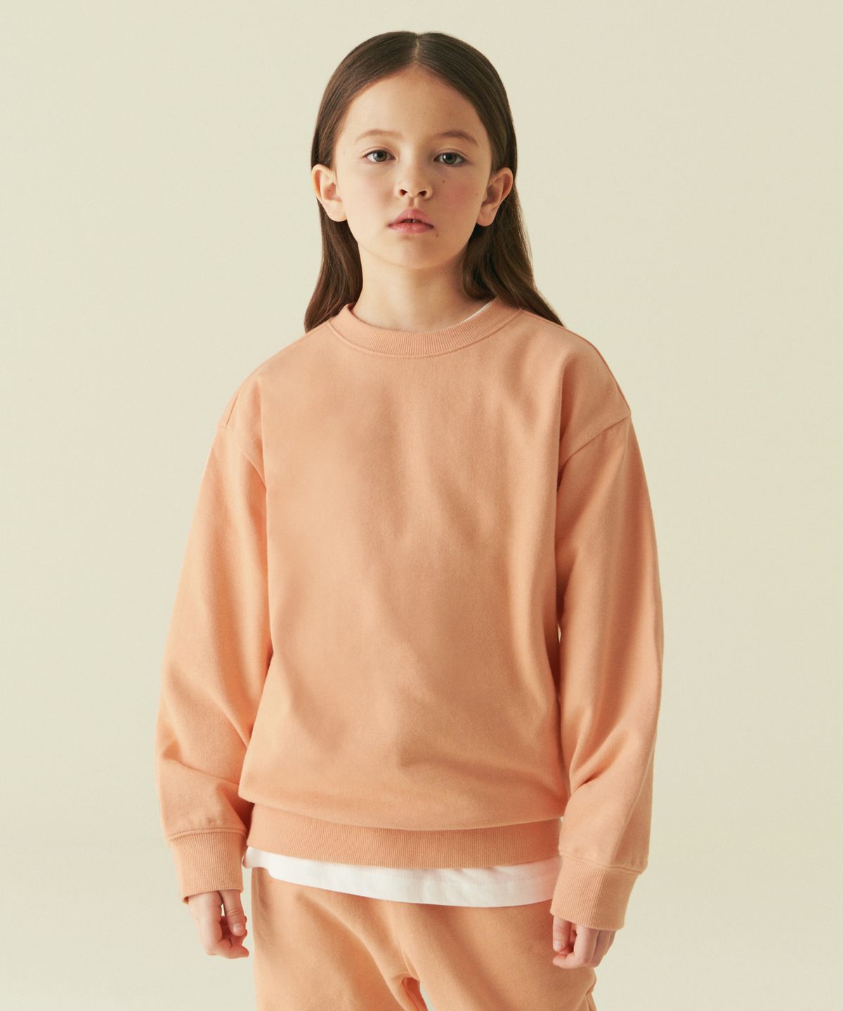 무신사 스탠다드 키즈(MUSINSA STANDARD KIDS) 오버사이즈 스웨트셔츠 [피치]