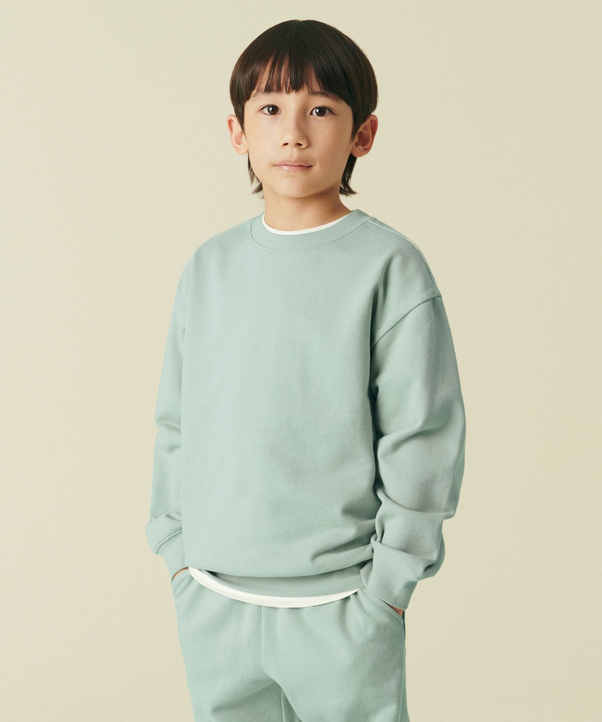 무신사 스탠다드 키즈(MUSINSA STANDARD KIDS) 오버사이즈 스웨트셔츠 [더스티 민트]