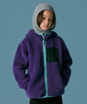 후디드 쉐르파 플리스 재킷 [퍼플]