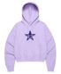 W STAR LOGO CROPPED HOODIE PURPLE(CV2CFFM401A)